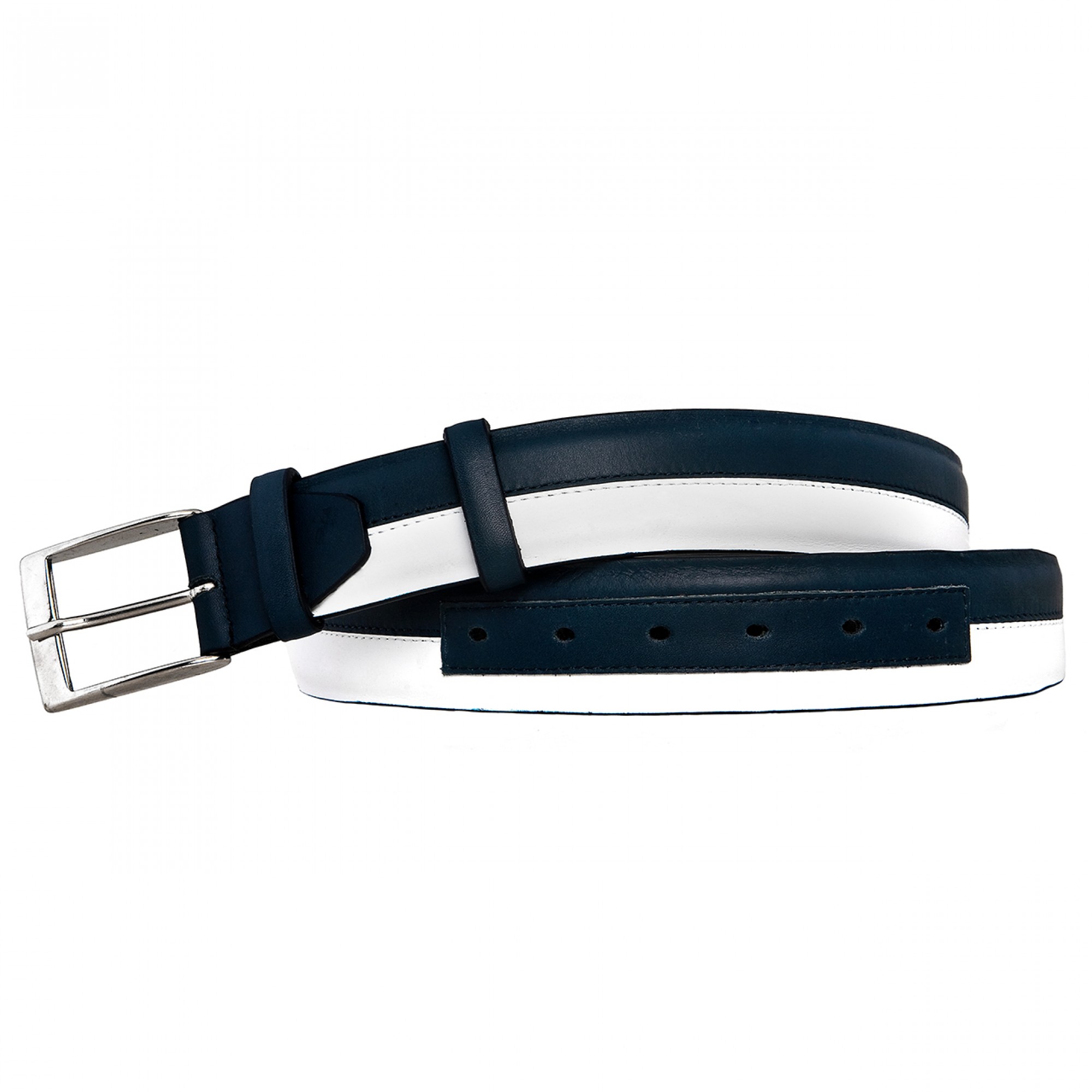 Ceinture en cuir pleine fleur bruni