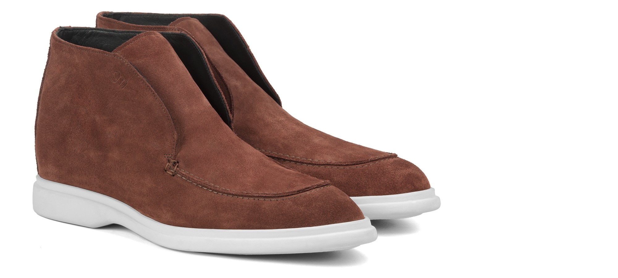 Bauxite Bottines Courtes rehaussantes en Cuir Daim de 6 cm 8 cm en plus