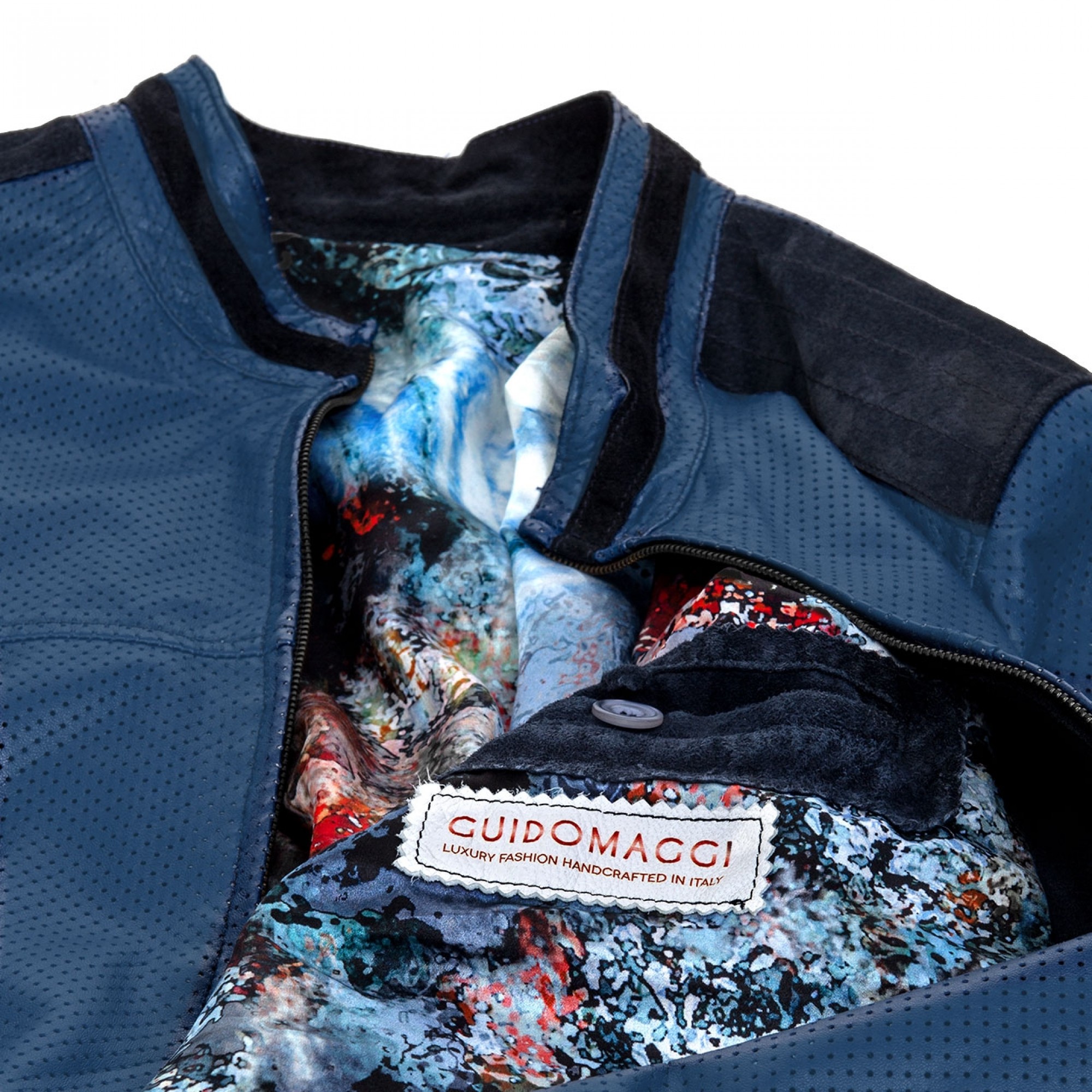 Veste en cuir Guidomaggi