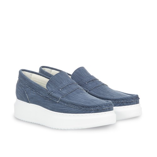 Naxos - Slip-Ons rehaussants en Tissu de 5 cm à 7 cm en plus