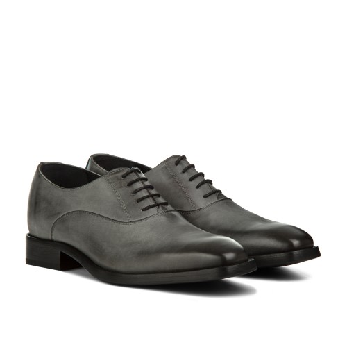 Caserta - Classiques chaussures rehaussantes en Cuir Pleine Fleur de 6 cm à 8 cm en plus
