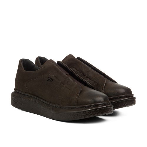 Guastalla - Slip-on Rehaussantes en Cuir Nabuck jusqu'à 7 cm en plus