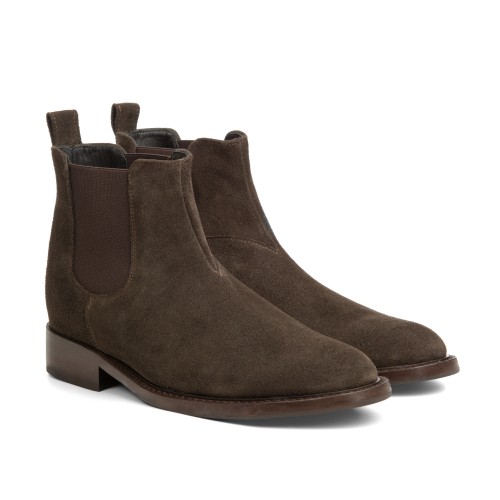 Hickman - Bottines Chelsea Boots en Cuir Daim de 6 cm à 10 cm en plus