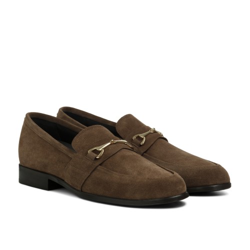 SIERRA - Mocassins rehaussants en Cuir Daim jusqu'à 6 cm en plus