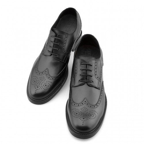 Venezia - Classiques chaussures rehaussantes en Cuir Pleine Fleur de 6 cm à 8 cm en plus