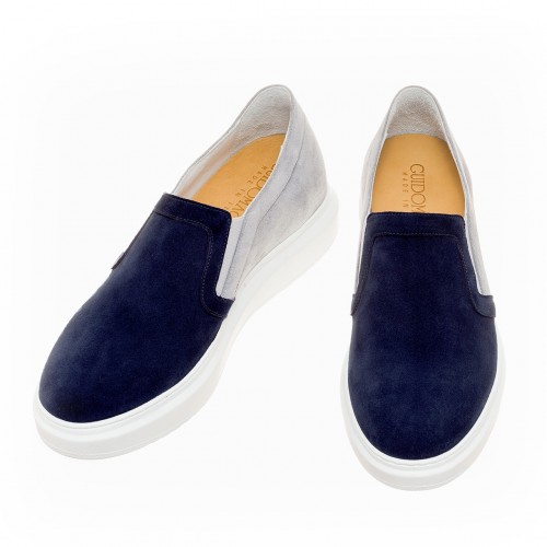 Europe - Slip-Ons rehaussants en Cuir jusqu'à 6 cm en plus