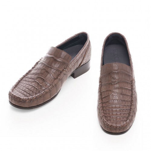 Khartoum - Mocassins rehaussants en Cuir de crocodile jusqu'à 6 cm en plus