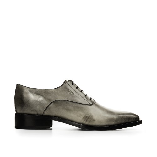 Caserta - Classiques chaussures rehaussantes en Cuir Pleine Fleur de 6 cm à 8 cm en plus