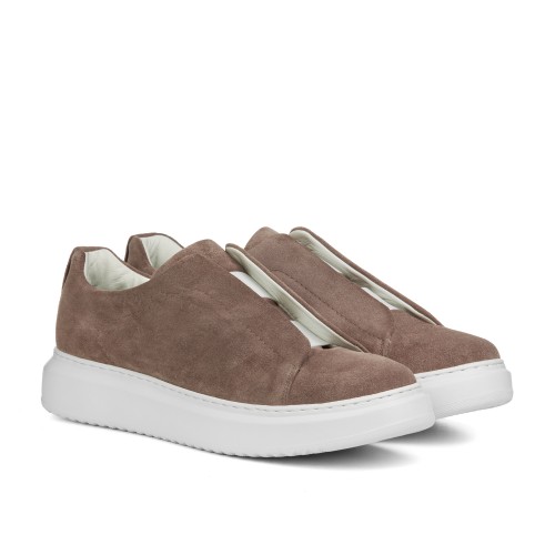 Tremezzo - Slip on Rehaussantes en Cuir Daim jusqu'à 8 cm en plus