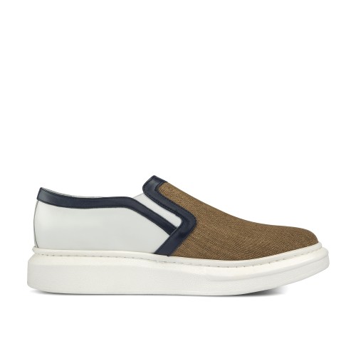 Oahu  - Slip-Ons rehaussants en mix Cuir/tissu jusqu'à 6 cm en plus