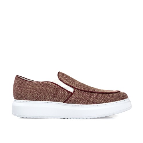 Fuego - Slip-Ons rehaussants en mix Cuir/Tissu jusqu'à 6 cm en plus