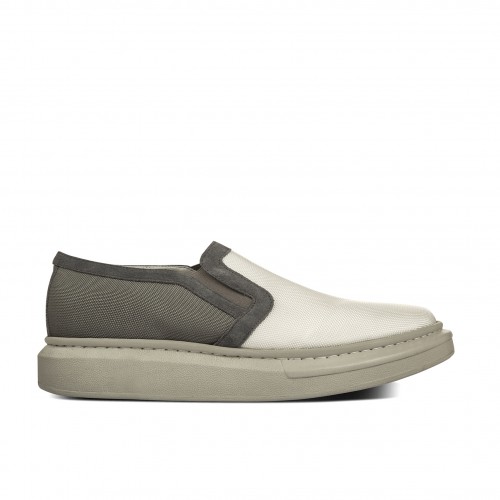 Avalon - Slip-Ons rehaussants en mix Cuir/tissu jusqu'à 6 cm en plus