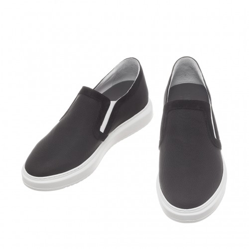 Maho Beach - Slip-Ons rehaussants en Mélange cuir/tissu jusqu'à 6 cm en plus