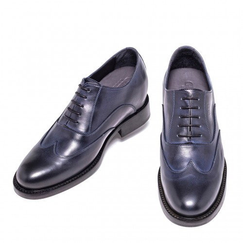 Rouen - Classiques chaussures rehaussantes en Cuir de 6 cm à 8 cm en plus