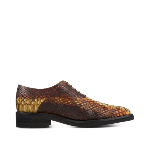 Etna - Classiques chaussures rehaussantes en Cuir de Python de 6 cm à 8 cm en plus