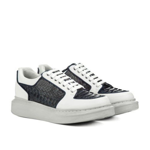 Parabiago - Baskets rehaussantes en Mélange de cuirs de 6 cm à 8 cm en plus