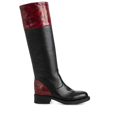 Geraldine - Bottes rehaussantes en Mélange de cuirs de 6 cm à 8 cm en plus